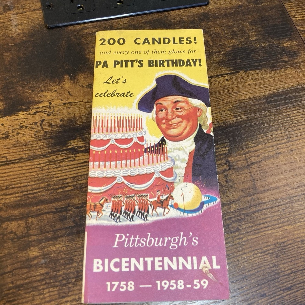 Pittsburgh Bicentennial Gateway Festival Fold Out Booklet Brochure 1958 Big Mama